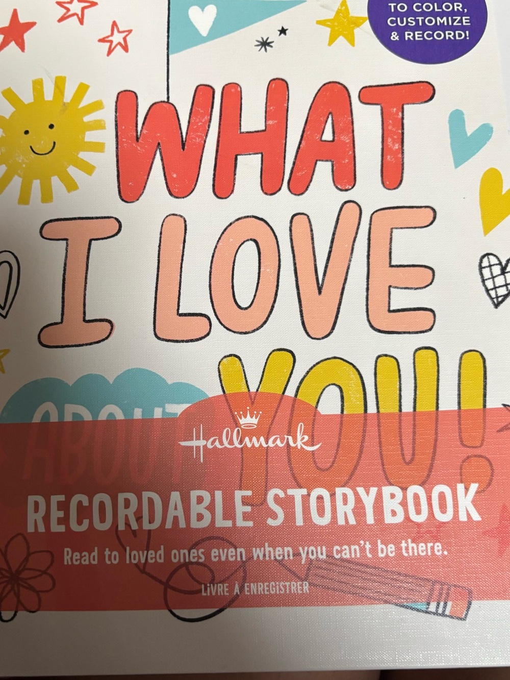 Hallmark Recordable Storybook - Coral/Pink Accents